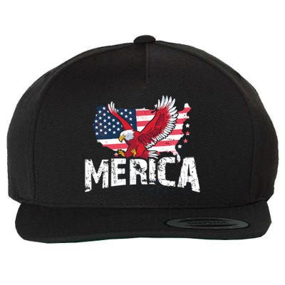 America Funny Gift Wool Snapback Cap