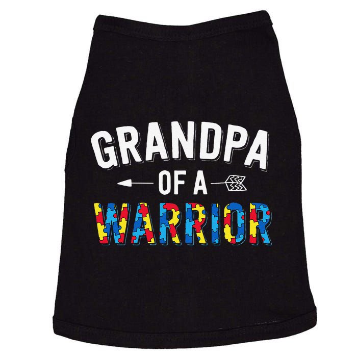 Autism Family Grandpa Of A Warrior Autism Awareness Doggie Tank