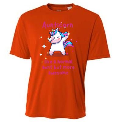 Aunticorn Funny Gift Cooling Performance Crew T-Shirt