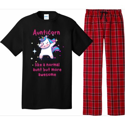 Aunticorn Funny Gift Pajama Set