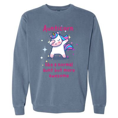 Aunticorn Funny Gift Garment-Dyed Sweatshirt