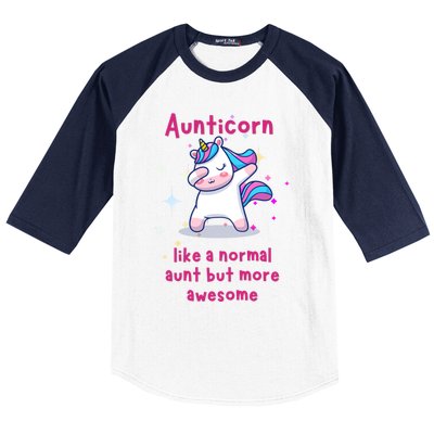 Aunticorn Funny Gift Baseball Sleeve Shirt