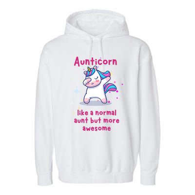 Aunticorn Funny Gift Garment-Dyed Fleece Hoodie