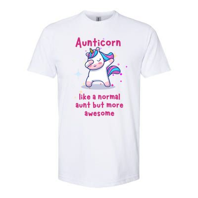 Aunticorn Funny Gift Softstyle CVC T-Shirt