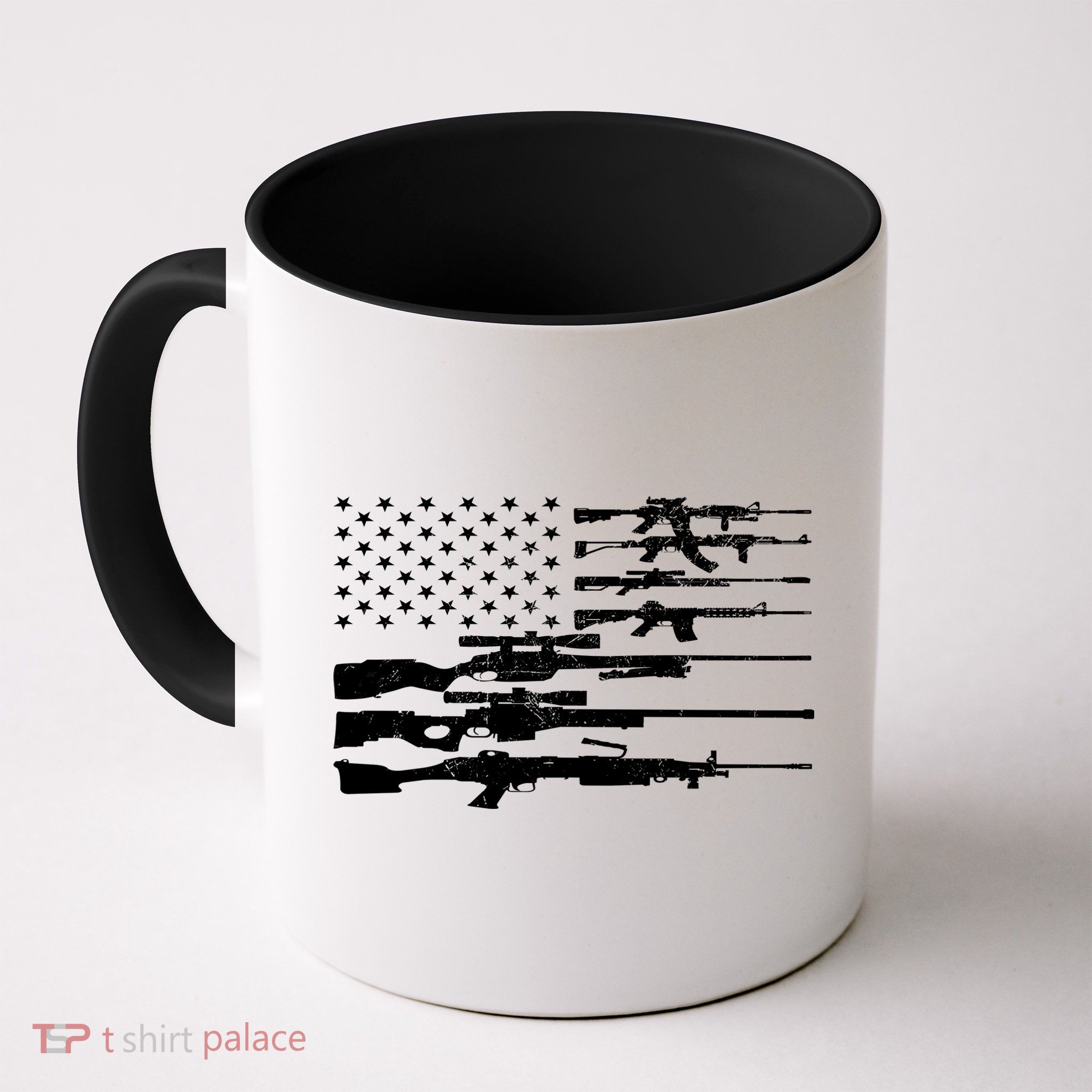 American Flag Gun Patriot Mug