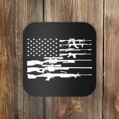 American Flag Gun Patriot Coaster