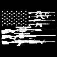 American Flag Gun Patriot Womens Tank Top