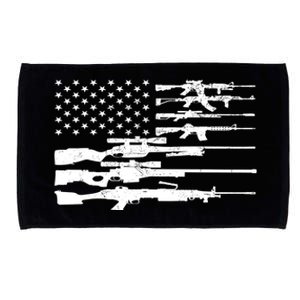 American Flag Gun Patriot Microfiber Hand Towel