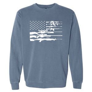 American Flag Gun Patriot Garment-Dyed Sweatshirt