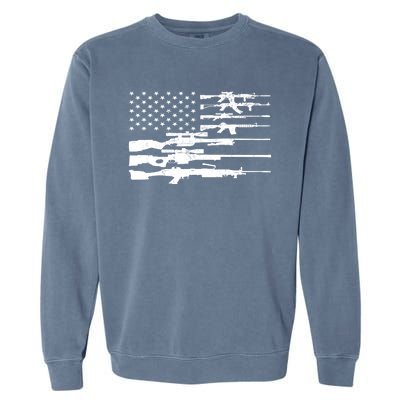 American Flag Gun Patriot Garment-Dyed Sweatshirt