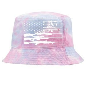 American Flag Gun Patriot Tie-Dyed Bucket Hat