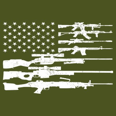 American Flag Gun Patriot T-Shirt