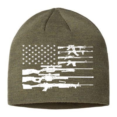 American Flag Gun Patriot Sustainable Beanie