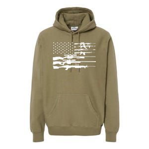 American Flag Gun Patriot Premium Hoodie