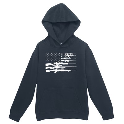 American Flag Gun Patriot Urban Pullover Hoodie