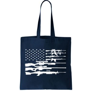 American Flag Gun Patriot Tote Bag