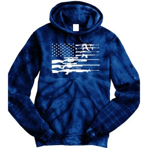 American Flag Gun Patriot Tie Dye Hoodie