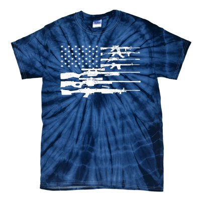 American Flag Gun Patriot Tie-Dye T-Shirt