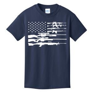 American Flag Gun Patriot Kids T-Shirt