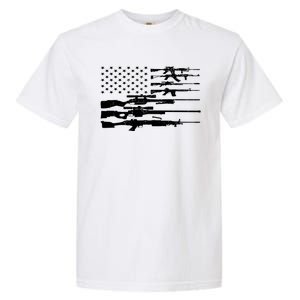 American Flag Gun Patriot Garment-Dyed Heavyweight T-Shirt