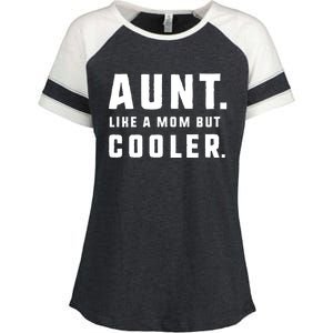 Aunt Funny Gift From Niece Aunt Like A Mom But Cooler Gift Enza Ladies Jersey Colorblock Tee