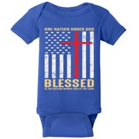 American Flag Gift One Nation Under God Great Gift Baby Bodysuit