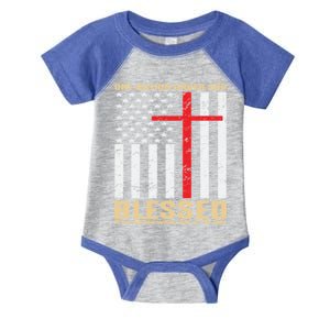 American Flag Gift One Nation Under God Great Gift Infant Baby Jersey Bodysuit