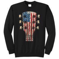 American Flag Guitar 4th Of July Guitarist Usa Country Music Sweatshirt