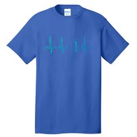 Archery Funny Gift And Archer Heartbeat Cute Gift Tall T-Shirt