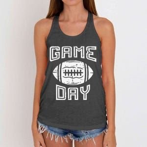 American Football Game Day Sports Lover Women's Knotted Racerback Tank