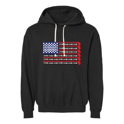 American Flag Golf Garment-Dyed Fleece Hoodie