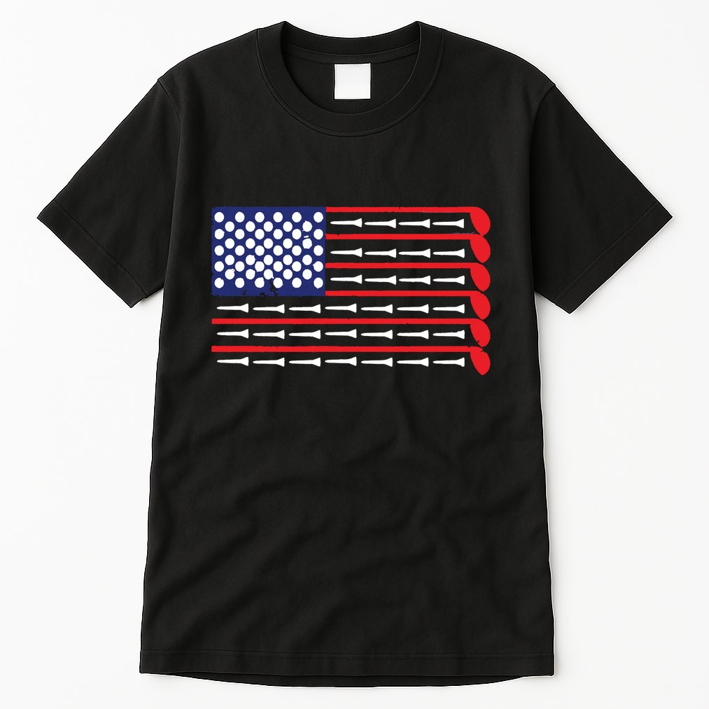 American Flag Golf Tall T-Shirt
