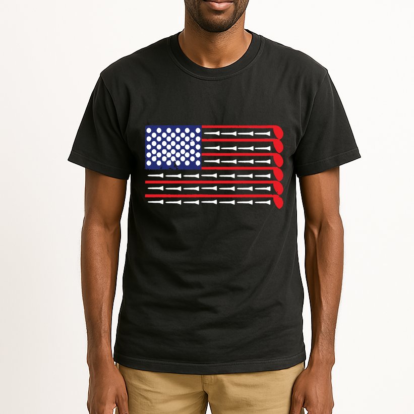 American Flag Golf Tall T-Shirt