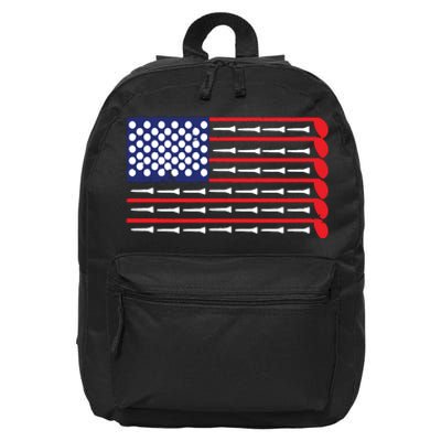 American Flag Golf 16 in Basic Backpack