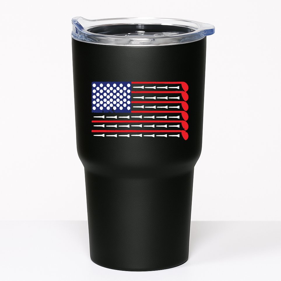 American Flag Golf Tumbler