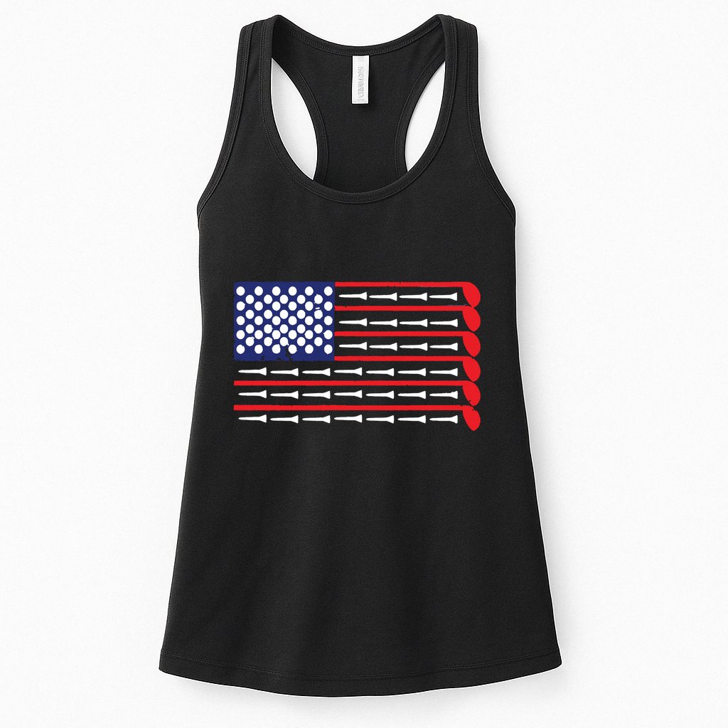 American Flag Golf Womens Tank Top