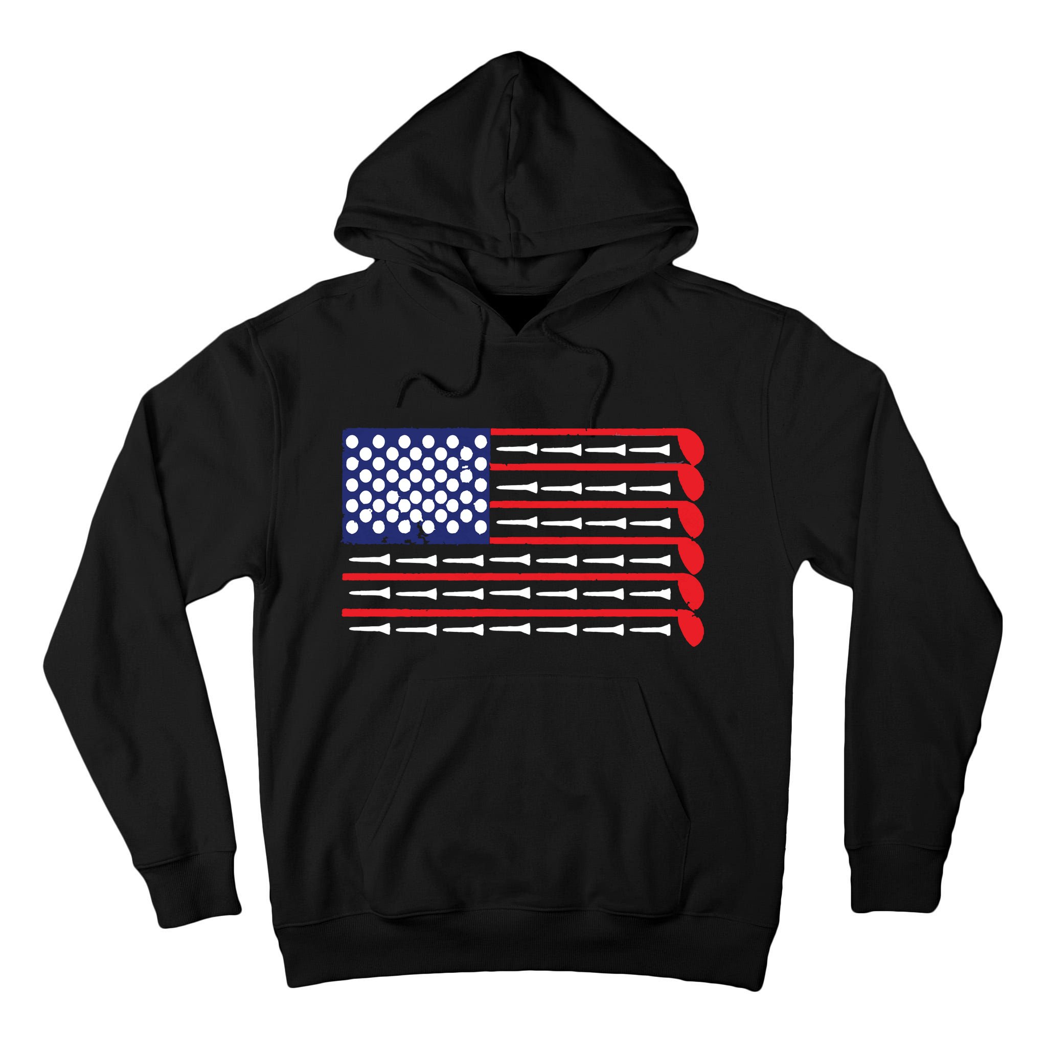 American Flag Golf Tall Hoodie