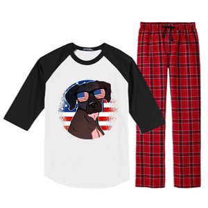 America Funny Gift Raglan Sleeve Pajama Set