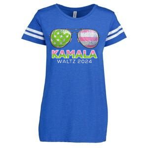 American Flag Glasses Waltz Kamala Harris 2024 Enza Ladies Jersey Football T-Shirt