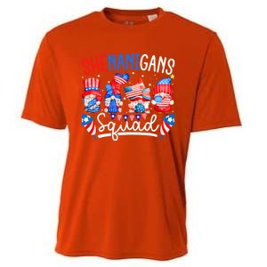 American Flag Gnomes 4th Of July Funny Shenanigans Squad Cute Gift Cooling Performance Crew T-Shirt