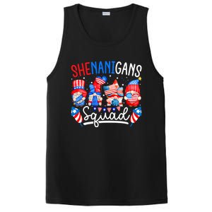 American Flag Gnomes 4th Of July Funny Shenanigans Squad Cute Gift PosiCharge Competitor Tank