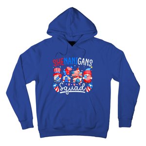 American Flag Gnomes 4th Of July Funny Shenanigans Squad Cute Gift Hoodie