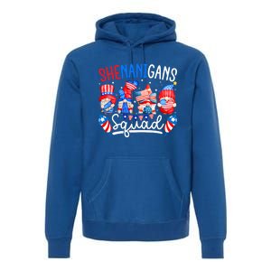 American Flag Gnomes 4th Of July Funny Shenanigans Squad Cute Gift Premium Hoodie