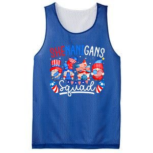 American Flag Gnomes 4th Of July Funny Shenanigans Squad Cute Gift Mesh Reversible Basketball Jersey Tank