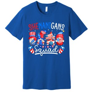 American Flag Gnomes 4th Of July Funny Shenanigans Squad Cute Gift Premium T-Shirt