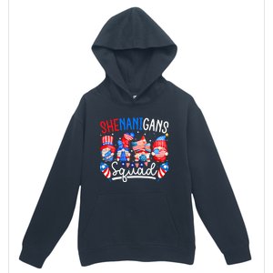 American Flag Gnomes 4th Of July Funny Shenanigans Squad Cute Gift Urban Pullover Hoodie