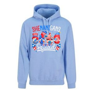 American Flag Gnomes 4th Of July Funny Shenanigans Squad Cute Gift Unisex Surf Hoodie