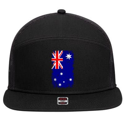 Australia Flag Gift 7 Panel Mesh Trucker Snapback Hat