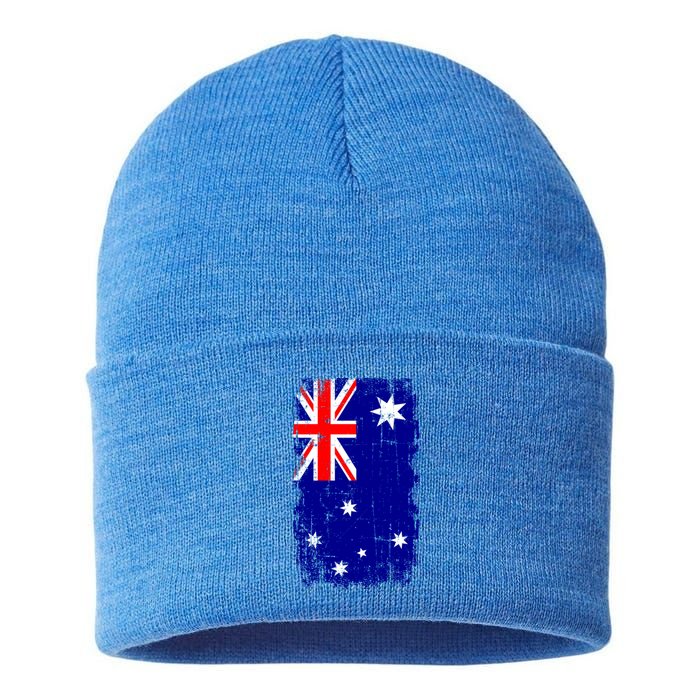 Australia Flag Gift Sustainable Knit Beanie