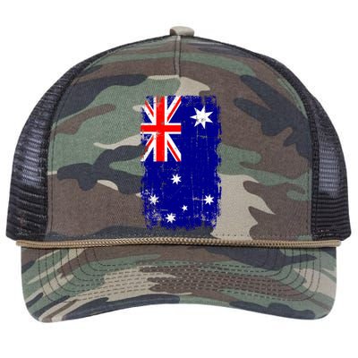 Australia Flag Gift Retro Rope Trucker Hat Cap